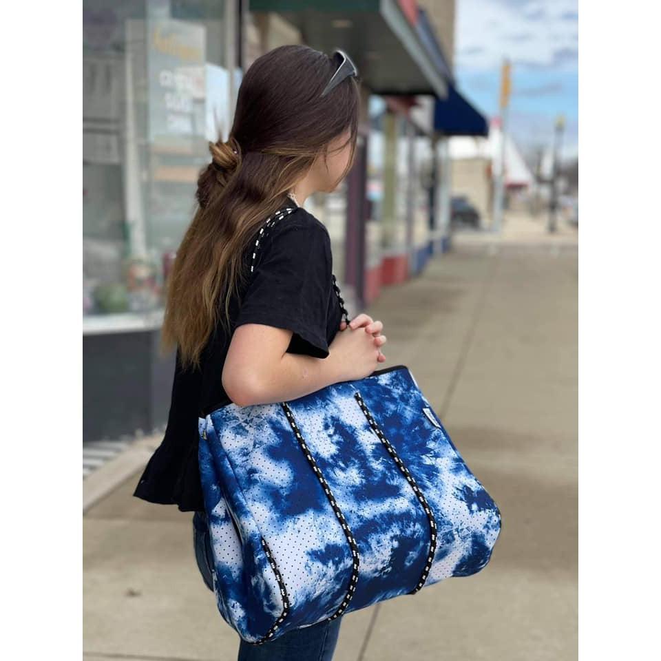 Tie dye neoprene tote sale