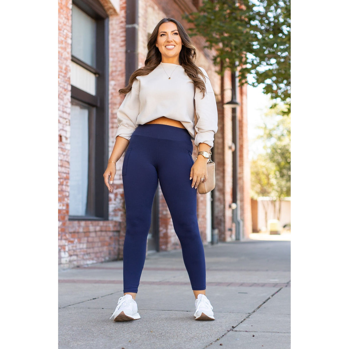 PreOrder | Navy Full Length with Pocket Leggings  - Luxe Leggings by Julia Rose®