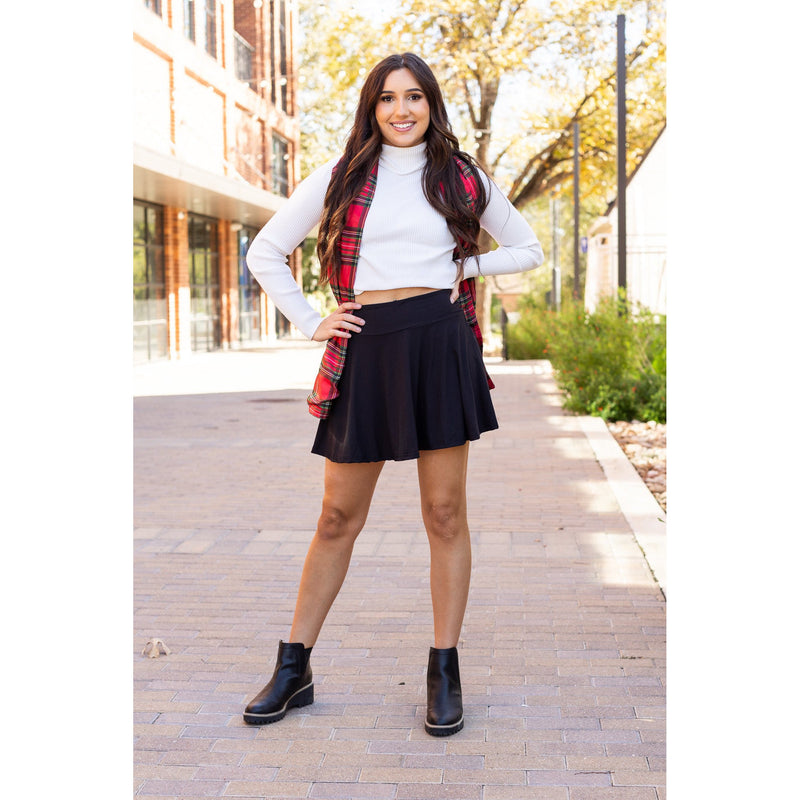 Ready to Ship | The Brielle Black Skort - Round 6*