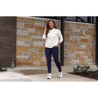 Ready to Ship | The Nicole - Navy FLEECE Full Length with Pocket Leggings 2 Pack