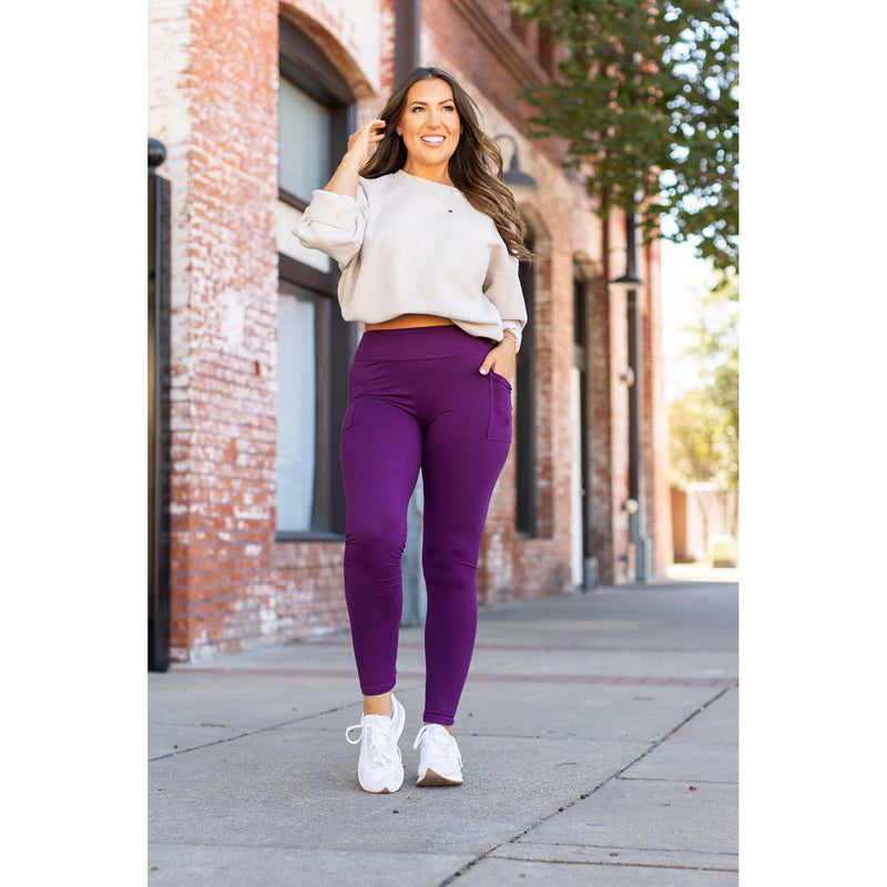 *Ready to Ship | The Kinsley Purple Full-Length Leggings - Luxe Leggings by Julia Rose®