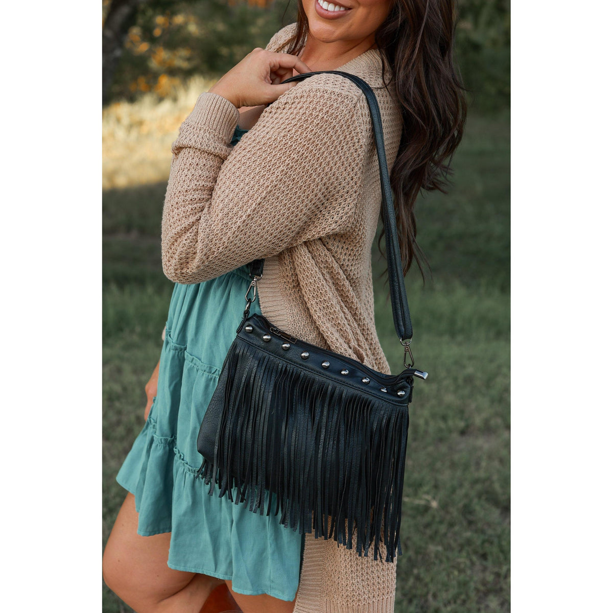 Ready to Ship | The Nora -  Black Fringe Bags
