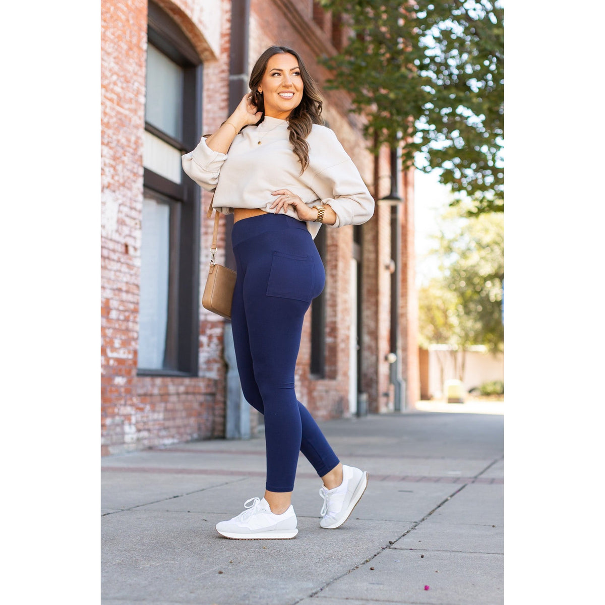 *Ready to Ship | Navy Full-Length with Pocket Leggings - Luxe Leggings by Julia Rose®