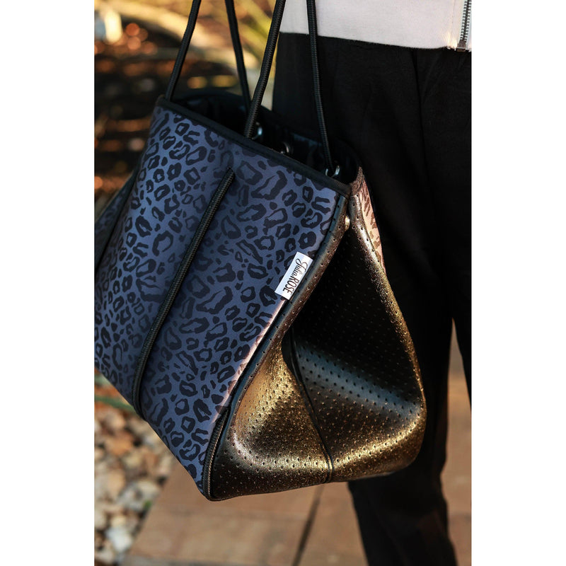 Ready to Ship | The Marissa - Black Leopard Neoprene Bag