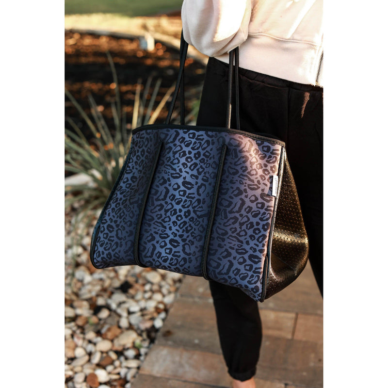 Ready to Ship | The Marissa - Black Leopard Neoprene Bag