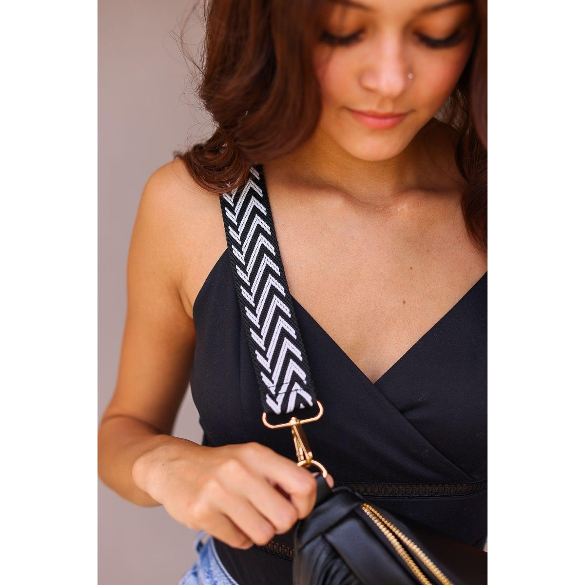 Ready to Ship | The Valentina - Black Removable Fringe Crossbody Sling Bag
