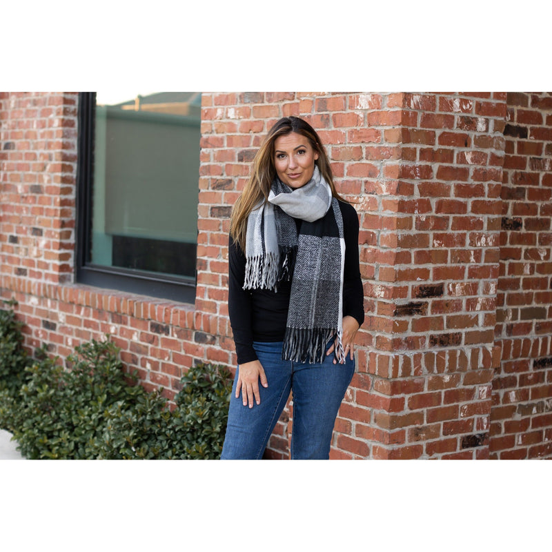 Ready to Ship | Colorful Plaid Knit Scarf Collection