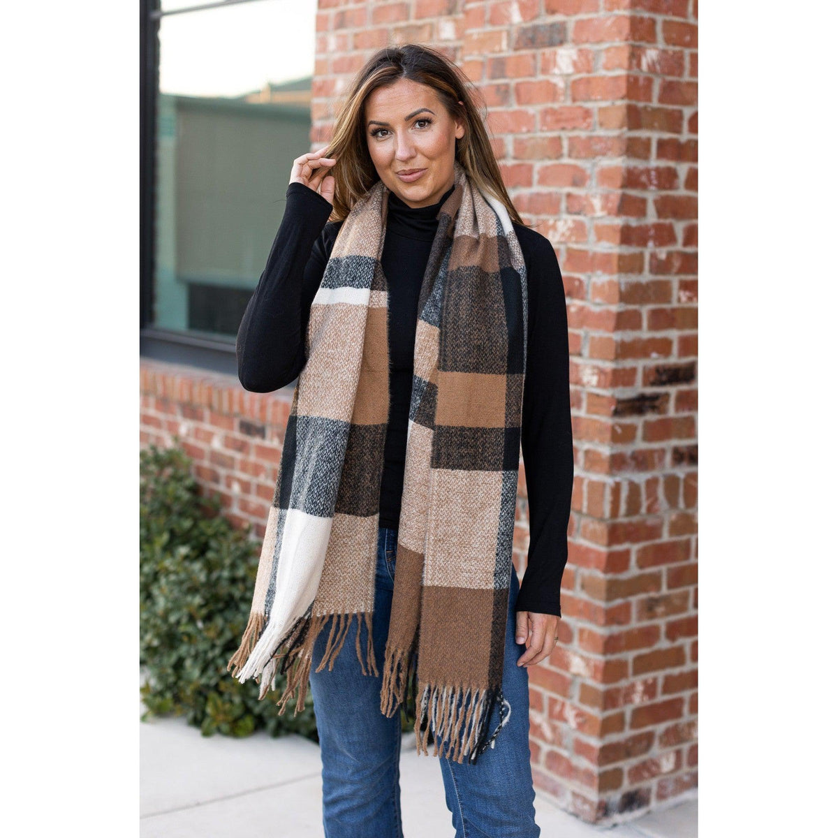 Ready to Ship | Colorful Plaid Knit Scarf Collection