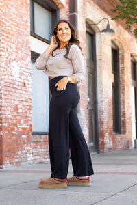 Ready to Ship | The Serena  - Black Luxe Loungers with Pockets
