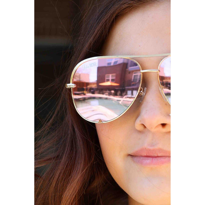 Ready to Ship | The Pink/Gold Kay - High Quality Unisex Aviator Sunglasses*