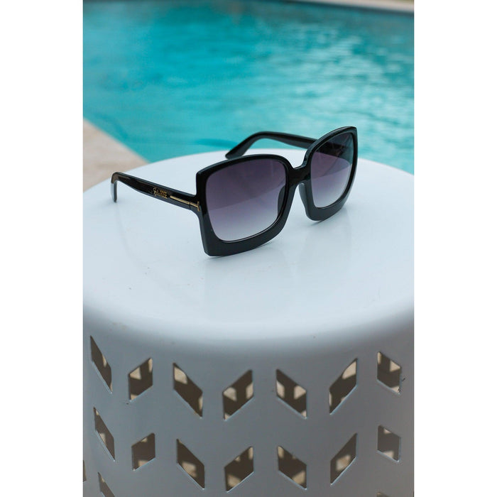 Ready to Ship | Black/ Gray Megan Oversized Gradient Sunglasses