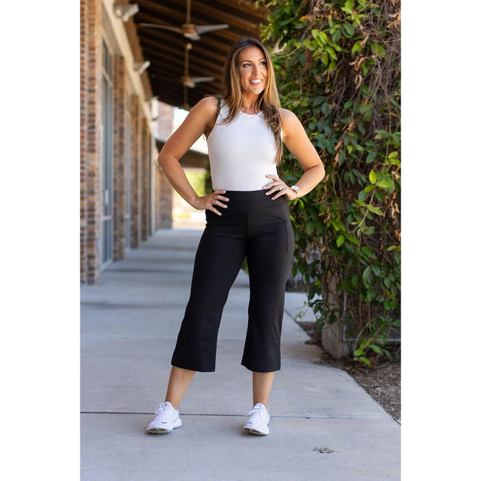 Ready to Ship | The Gabriella -2 PACK - Black  High Waisted Gaucho Pants