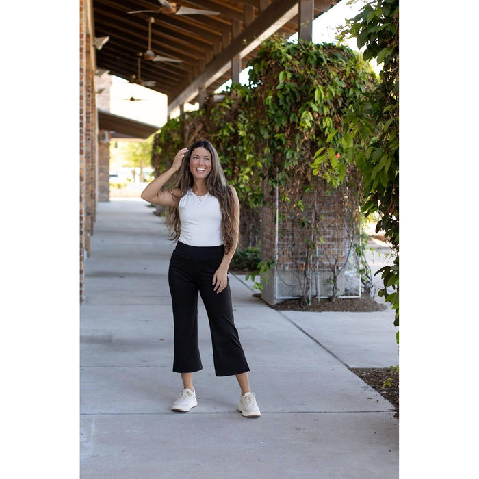 Ready to Ship | The Gabriella -2 PACK - Black  High Waisted Gaucho Pants