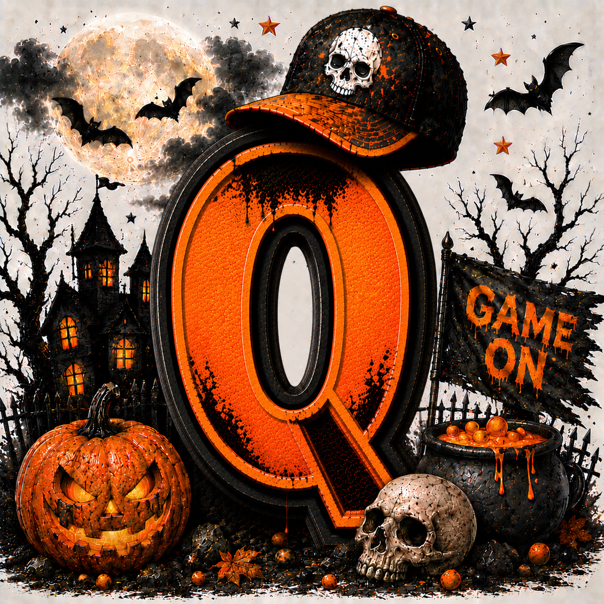 PreOrder - Halloween Initial Blankets