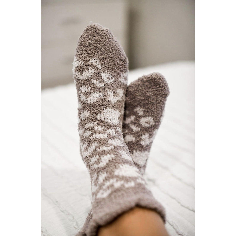 Ready to Ship  | The Ivanna - Leopard Fleece Socks