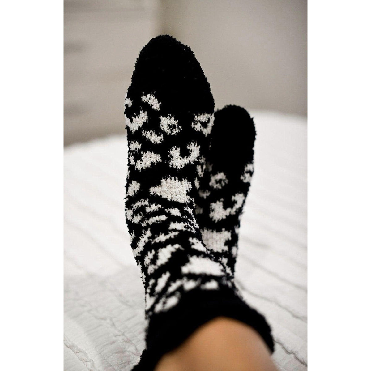 Ready to Ship  | The Ivanna - Leopard Fleece Socks