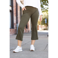 *Ready to Ship | The Shyla - Olive High Waisted Gaucho Pants