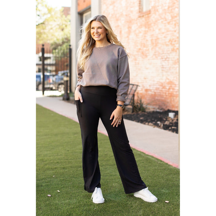 *PreOrder | The Madison - Black Straight Leg Leggings with Pockets