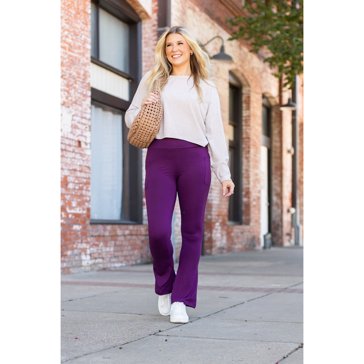 *Ready to Ship | The Reese  Purple Flare Leggings -  Luxe Leggings by Julia Rose®