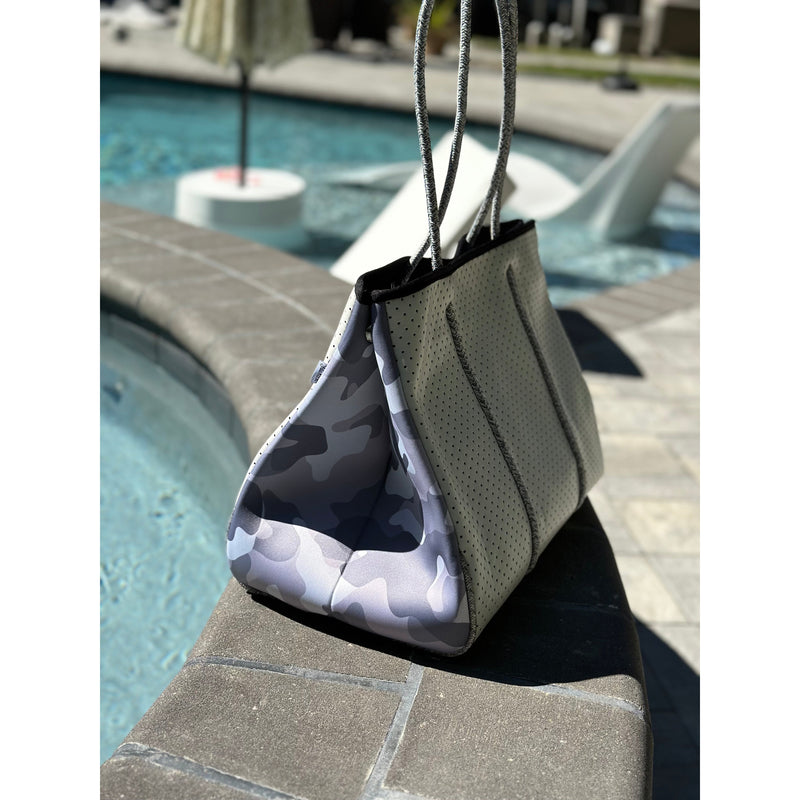 Ready to Ship | The Kendra Camo Neoprene Tote