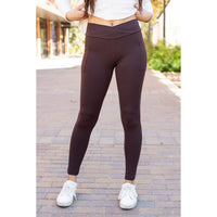 *Ready to Ship | Brown FLEECE Full Length Leggings with Pockets*  - Luxe Leggings by Julia Rose®