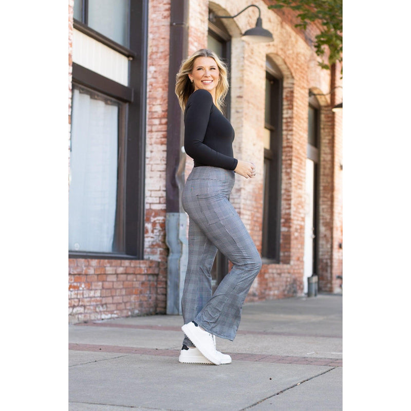 Ready to Ship | The Felicity Plaid Bootcut Leggings