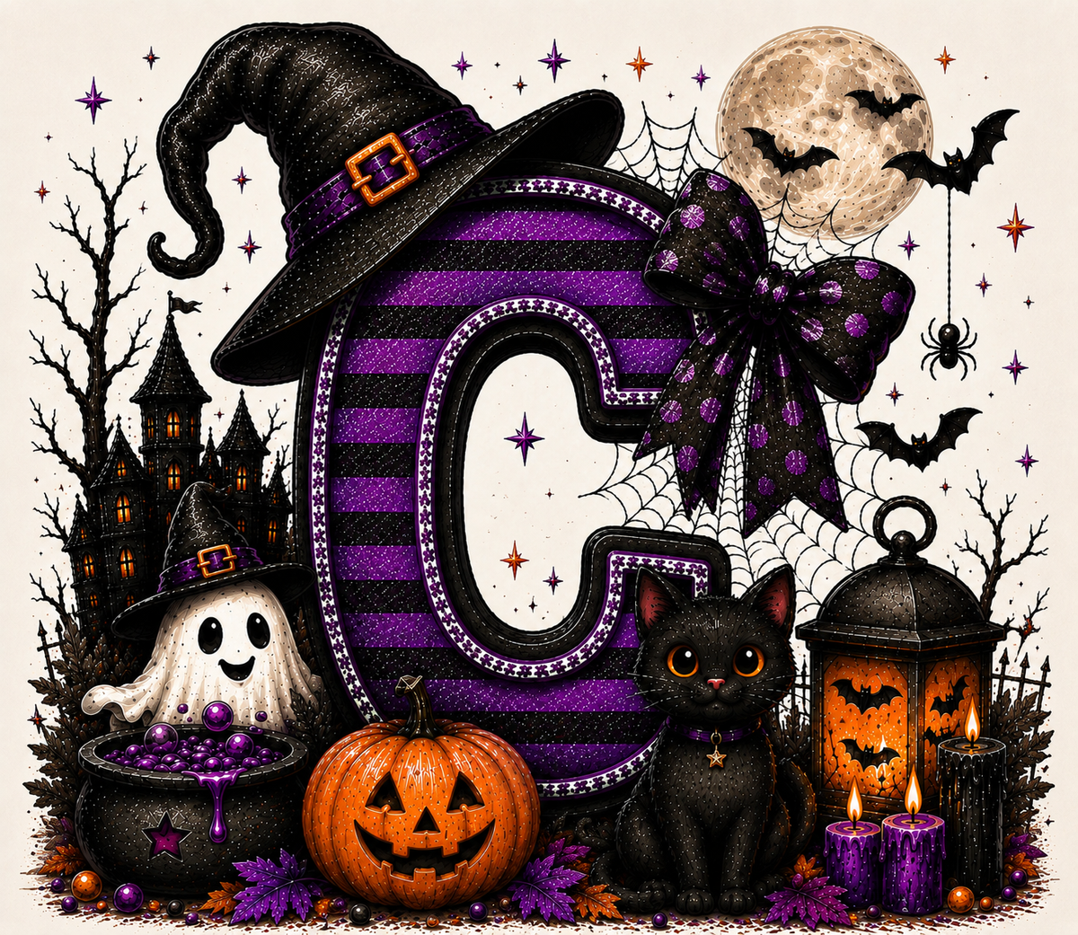 PreOrder - Halloween Initial Blankets