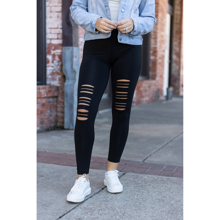 *PreOrder | The Jacqueline - High-Waisted Laser Cut / Cutout Leggings