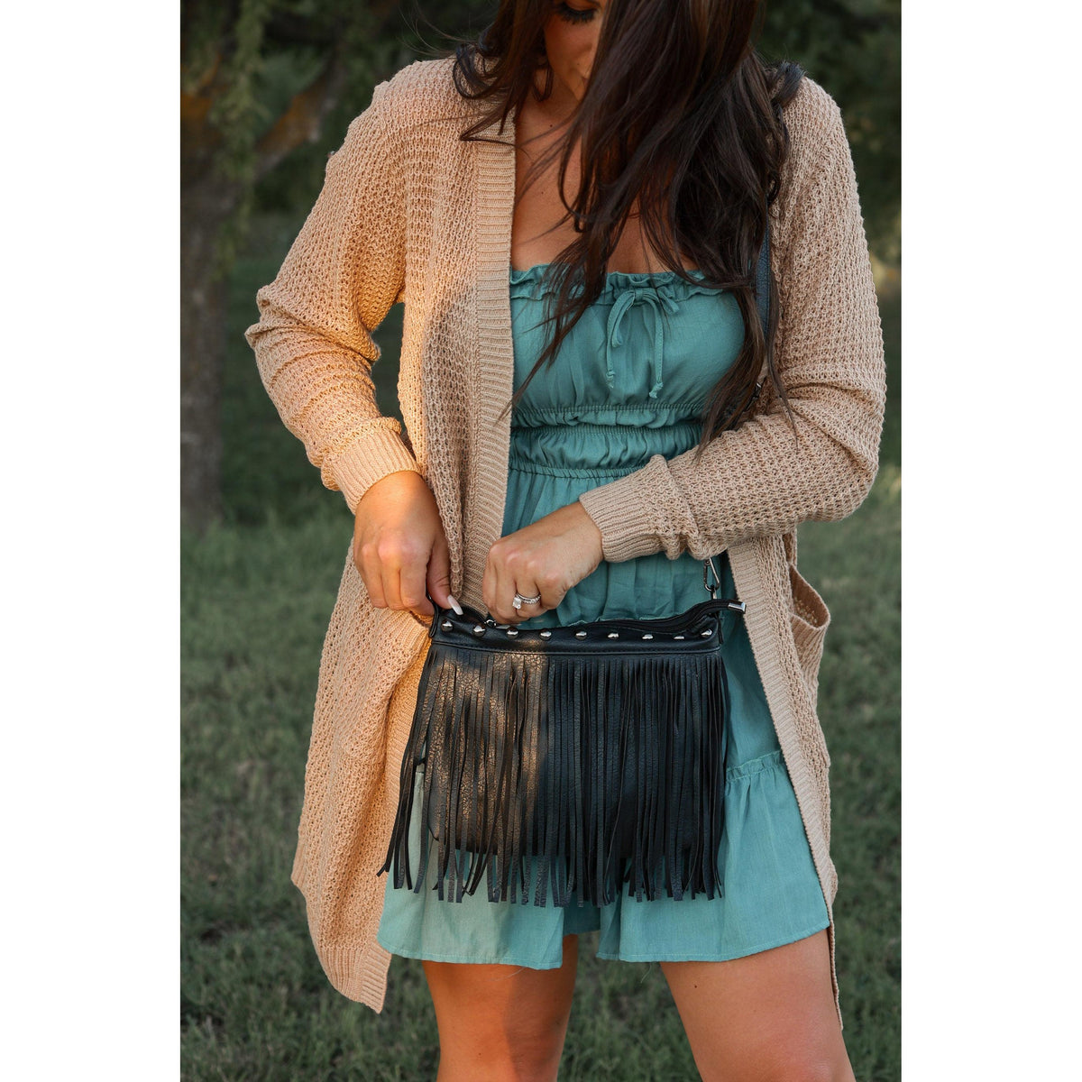 Ready to Ship | The Nora -  Black Fringe Bags