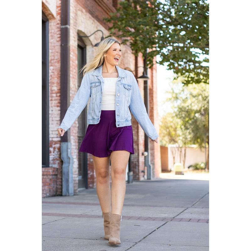 The Bailey Purple Skort