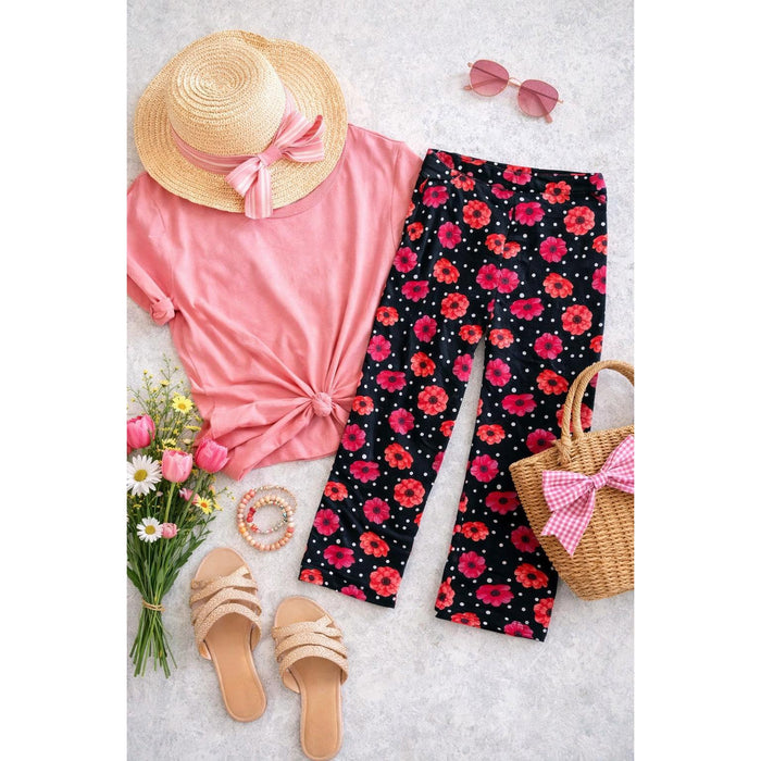 Ready to Ship | The Lisa- Floral Capri Leggings