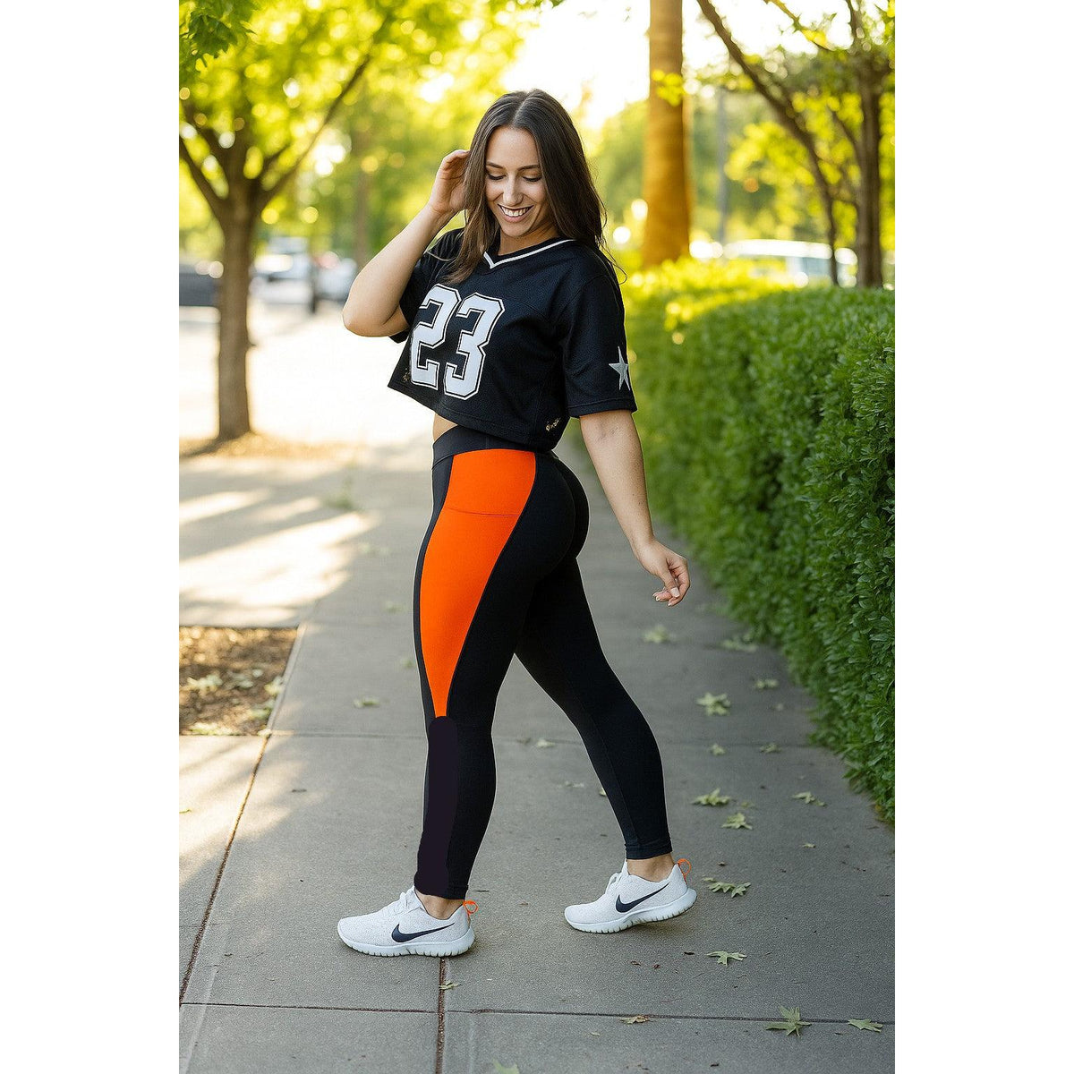 Ready to Ship | The Tatumn - Orange  Panel Leggings - 2 PACK