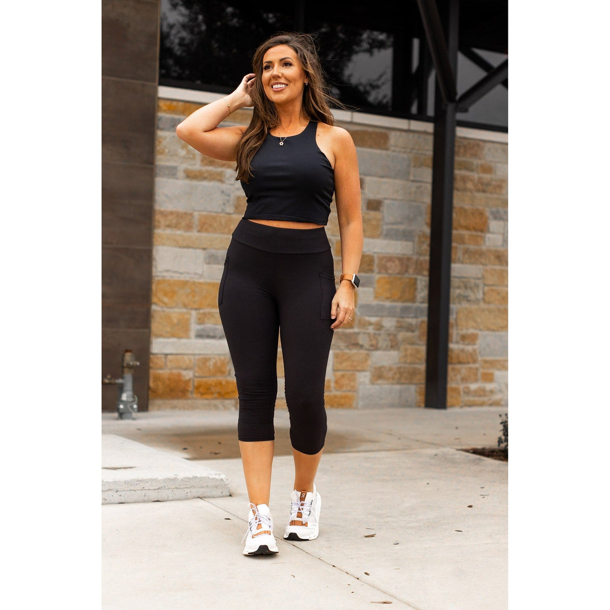 PreOrder | The Cassandra - Black CAPRI with POCKETS Round 2  - Luxe Leggings by Julia Rose®