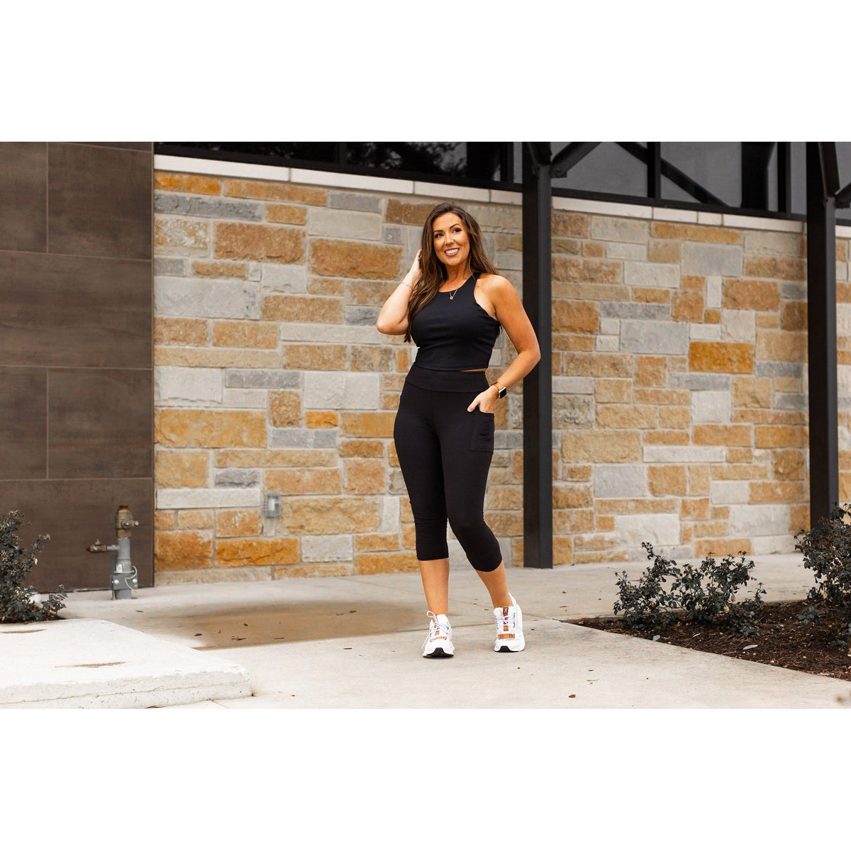 Ready to Ship | Black CAPRI with POCKETS  - Luxe Leggings by Julia Rose®