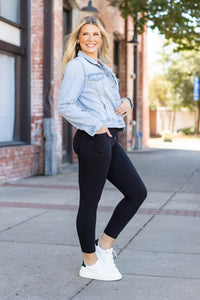Ready to Ship  | The Lana - 7/8 BLACK PETITE Leggings with Pockets
