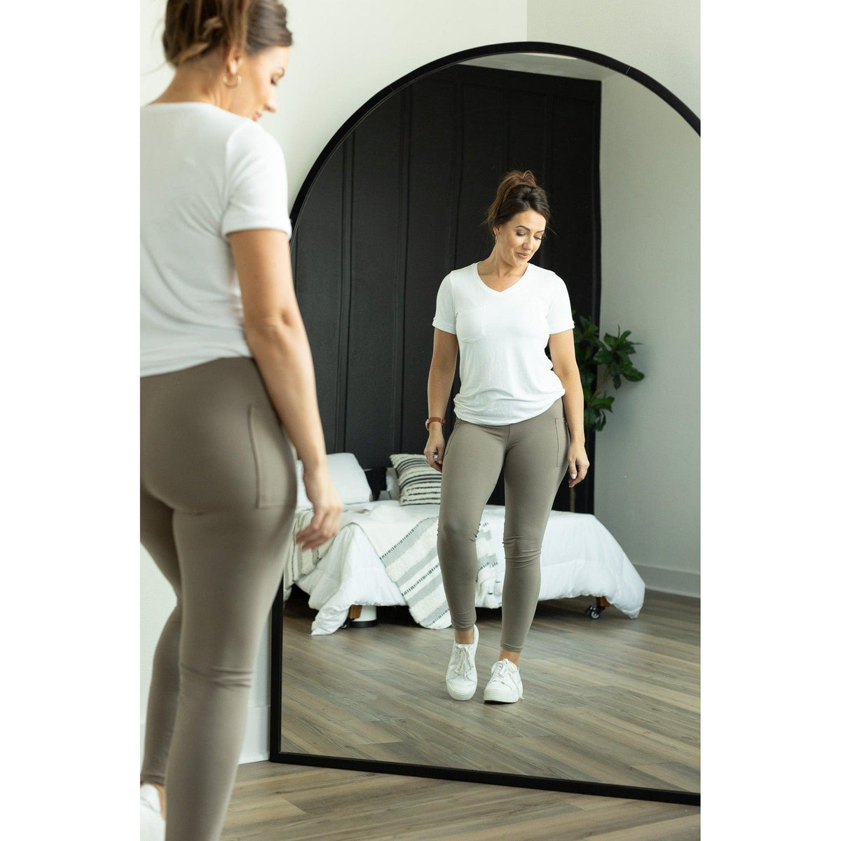 Ready to Ship | Latte Full Length Leggings with Pockets  - Luxe Leggings by Julia Rose®