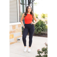 Ready to Ship  | The Alana - 7/8 Ankle Length BLACK Leggings with Pockets - 2 PACK