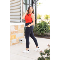Ready to Ship  | The Alana - 7/8 Ankle Length BLACK Leggings with Pockets - 2 PACK