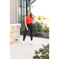 Ready to Ship  | The Alana - 7/8 Ankle Length BLACK Leggings with Pockets - 2 PACK