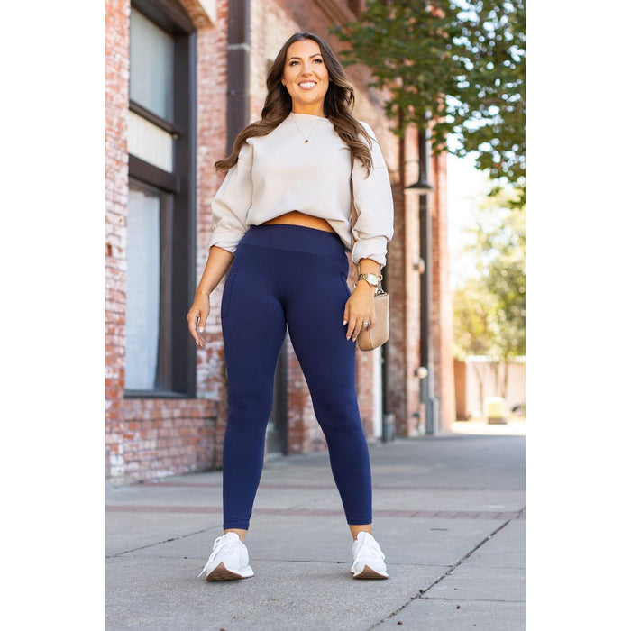 PreOrder  | The Nyla - 2 PACK -  Navy Full-Length with Pocket Leggings