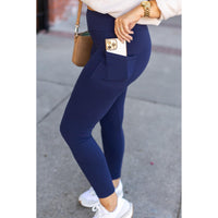 Ready to Ship | The Nyla - 2 PACK -  Navy Full-Length with Pocket Leggings
