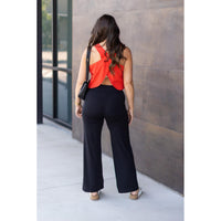 Ready to Ship | The Brooke - Black Wide Leg Full-Length with Pockets - 2 Pack