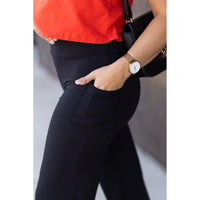 Ready to Ship | The Brooke - Black Wide Leg Full-Length with Pockets - 2 Pack