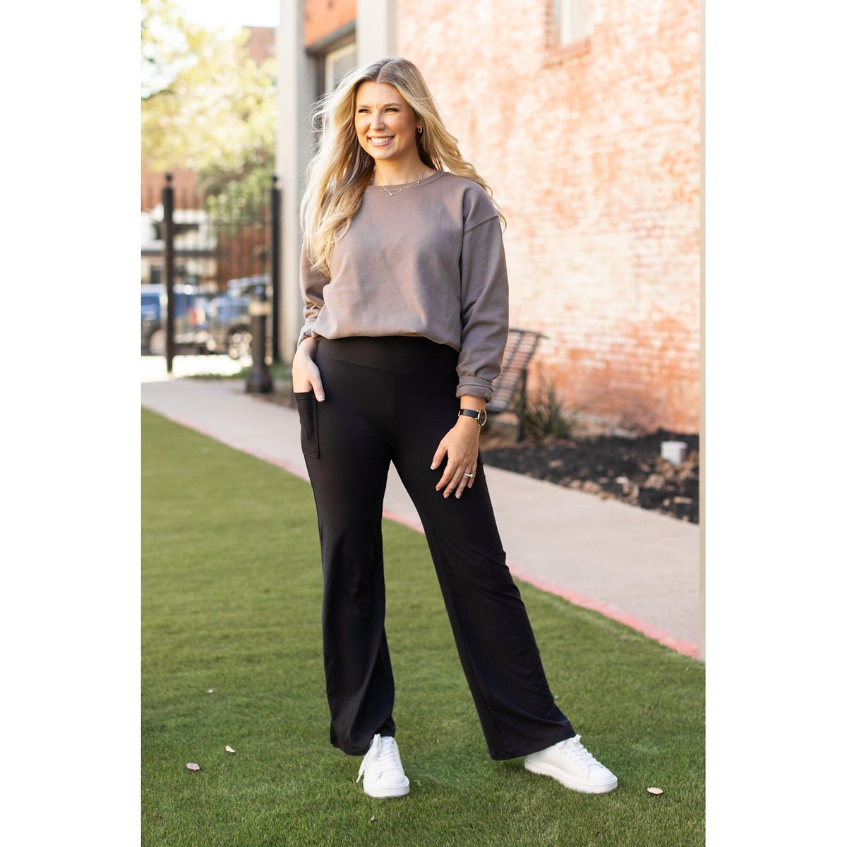 Ready to Ship | The Madison - 2 PACK -  Straight Leg Black Leggings with Pockets