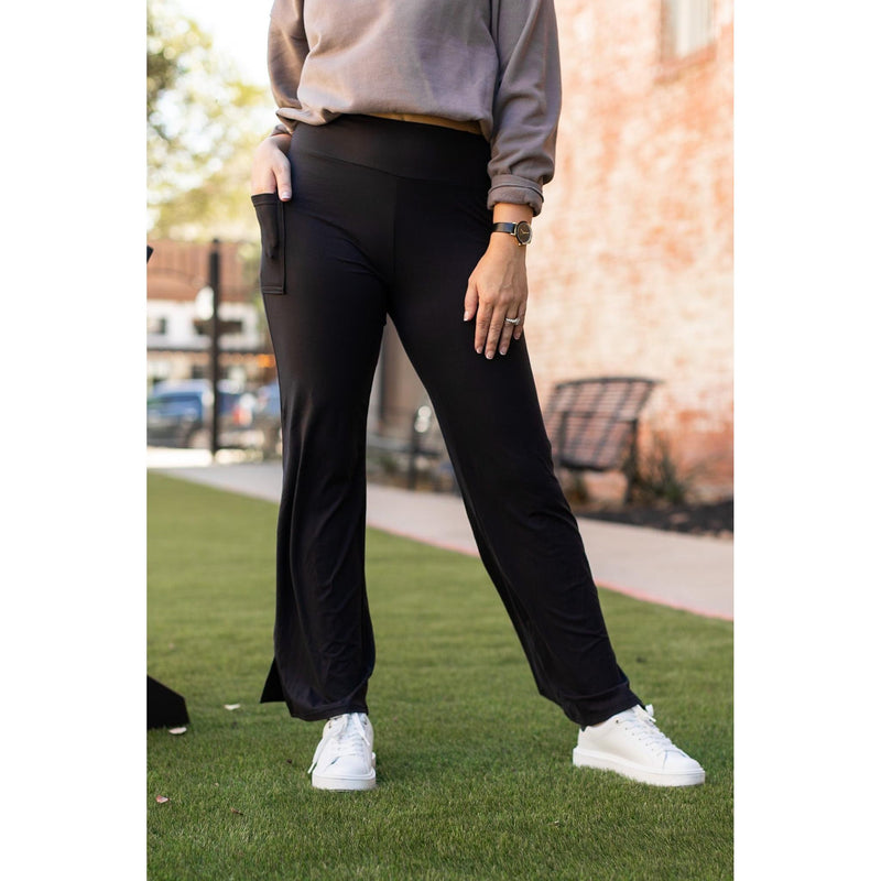 Ready to Ship | The Madison - 2 PACK -  Straight Leg Black Leggings with Pockets