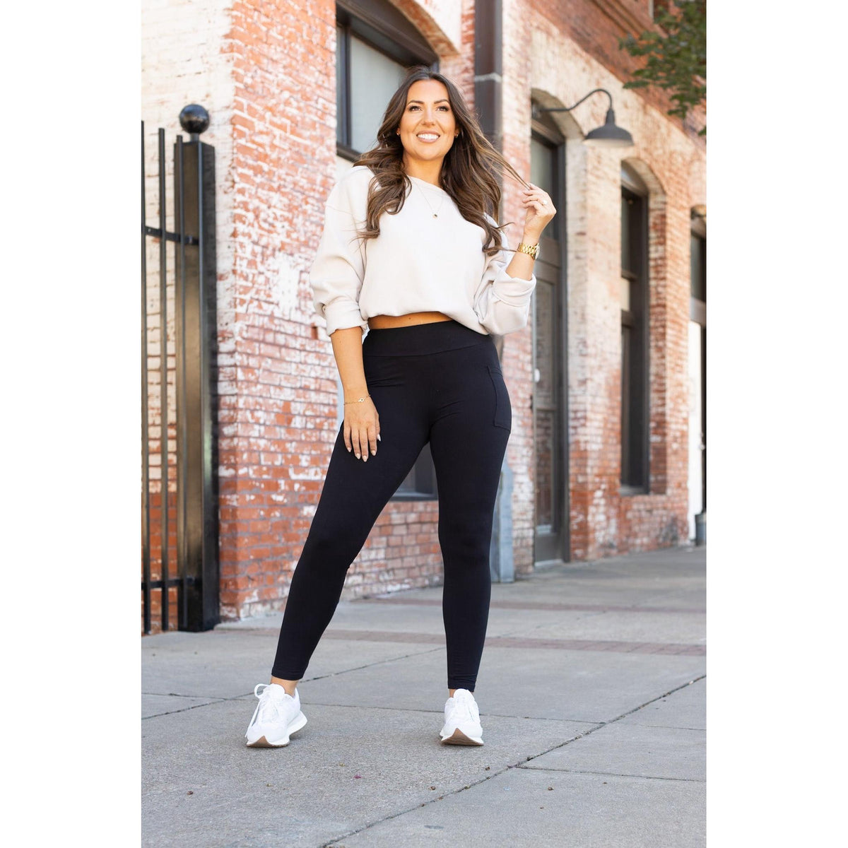 Ready to Ship | BLACK FULL-LENGTH Leggings with POCKET - 2 PACK