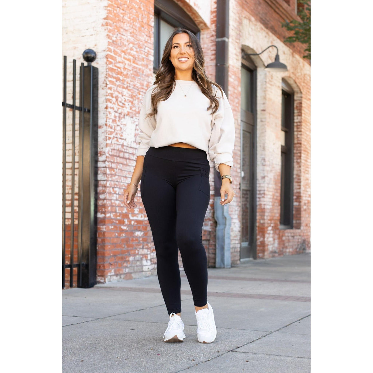 Ready to Ship | BLACK FULL-LENGTH Leggings with POCKET - 2 PACK