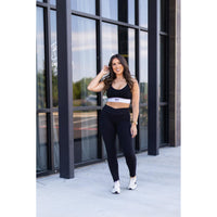 PreOrder |  The Stephanie - Crossover BLACK Pocket Full Length Leggings - 2 PACK