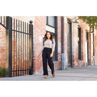 Ready to Ship | The Serena  - Black Luxe Loungers with Pockets