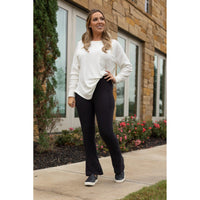 Ready to Ship | Black Flare Leggings WITH POCKETS - Luxe Leggings by Julia Rose®